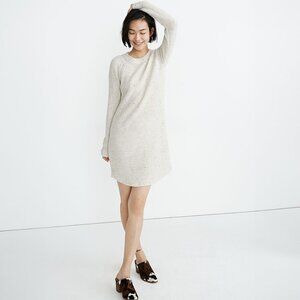 Madewell Curved Hem Sweater Dress in Donegal Pearl - sz Small